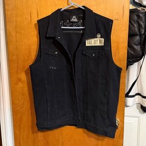 EUC* Fallout Boy SR+R Denim Vest sz XL